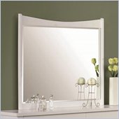 Coaster Eleanor Curved Beveled Mirror in Smooth White