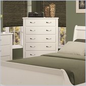 Coaster Eleanor 5 Drawer Chest in Smooth White