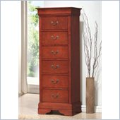 Coaster Louis Philippe 6 Drawer Lingerie Chest in Cherry