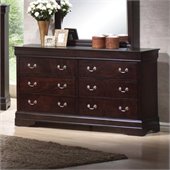 Coaster Louis Philippe 6 Drawer Dresser in Cappuccino