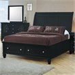 ADD TO YOUR SET: Coaster Sandy Beach Sleigh Bed with Storage Footboard in Black