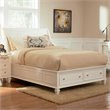 ADD TO YOUR SET: Coaster Sandy Beach Sleigh Bed with Storage Footboard in White