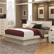 ADD TO YOUR SET: Coaster Jessica Platform Bed with Rail Seating and Lights in White