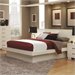 Coaster Jessica Platform Bed with Rail Seating and Lights in White-California King