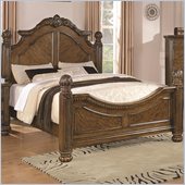 Coaster Bartole Traditional Bed in Light Oak