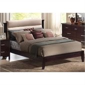 Coaster Kendra Upholstered Mahogany Platform Bed 3 Piece Bedroom Set