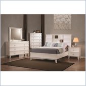 Coaster Holland Bookcase Bed 3 Piece Bedroom Set in White