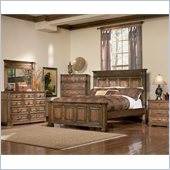 Coaster Saint Edgewood Panel Bed 5 Piece Bedroom Set in Brown Oak