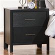 ADD TO YOUR SET: Coaster Grove 2 Drawer Nightstand in Black Finish