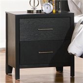 Coaster Grove 2 Drawer Nightstand in Black Finish