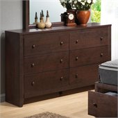 Coaster Remington 6 Drawer Double Dresser in Chery Finish
