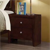 Coaster Serenity 2 Drawer Nightstand in Rich Merlot Finish