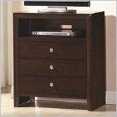 Coaster Serenity 3 Drawer Media Chest in Rich Merlot Finish