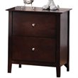 ADD TO YOUR SET: Coaster Tia 2 Drawer Nightstand in Warm Cappuccino Finish