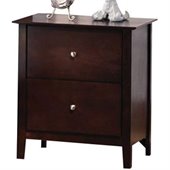 Coaster Tia 2 Drawer Nightstand in Warm Cappuccino Finish