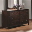 ADD TO YOUR SET: Coaster Tia 6 Drawer Double Dresser in Warm Cappuccino Finish