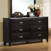 Coaster Nacey 6 Double Drawer Dresser in Brown Black Stain