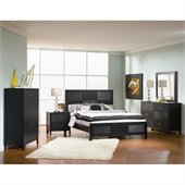 Coaster Grove 4 Piece Bedroom Set in Black Finish