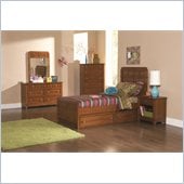 Coaster Aiden 5 Piece Bedroom in Warm Brown