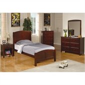 Coaster Parker 3 Piece Panel Bedroom In Deep Dark Cappuccino Finish