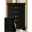 ADD TO YOUR SET: Coaster Louis Philippe Five Drawer Chest in Black
