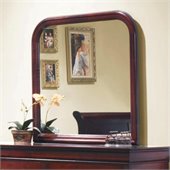 Coaster Louis Philippe Vertical Mirror in Rich Cherry