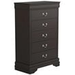 ADD TO YOUR SET: Coaster Louis Philippe Five Drawer Chest in Cappuccino
