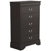 Coaster Louis Philippe Five Drawer Chest in Cappuccino
