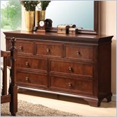 Coaster Montgomery Seven Drawer Double Dresser in Brown Cherry