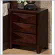 ADD TO YOUR SET: Coaster Bree Three Drawer Nightstand in Rich Brown Cherry