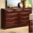 ADD TO YOUR SET: Coaster Bree Nine Drawer Double Dresser in Rich Brown Cherry