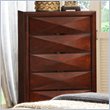 ADD TO YOUR SET: Coaster Bree Five Drawer Chest in Rich Brown Cherry