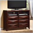 ADD TO YOUR SET: Coaster Bree Six Drawer Media Chest in Rich Brown Cherry