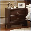 ADD TO YOUR SET: Coaster Nortin Two Drawer Nightstand in Dark Cherry