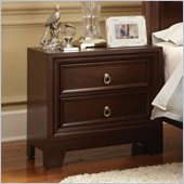 Coaster Nortin Two Drawer Nightstand in Dark Cherry