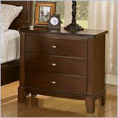 Coaster Addley Three Drawer Nightstand in Dark Cherry