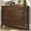 ADD TO YOUR SET: Coaster Addley Eight Drawer Double Dresser in Dark Cherry