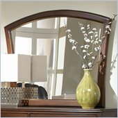 Coaster Addley Shell-Shaped Mirror in Dark Cherry