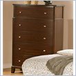 ADD TO YOUR SET: Coaster Addley Five Drawer Chest in Dark Cherry