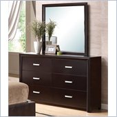 Coaster Andreas Dresser and Mirror Set in Cappuccino Brown