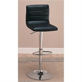 Coaster 29 Upholstered Adjustable Height Bar Chair in Black