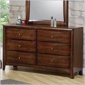 Coaster Hillary and Scottsdale 6 Drawer Double Dresser in Warm Brown