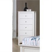 Coaster Selena 5 Drawer Chest in White Finish