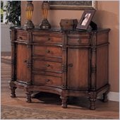 Coaster Accent Cabinets Bombe Chest with Six Drawers in Reddish Brown