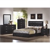Coaster Dylan 5 Piece Bedroom Set in Black