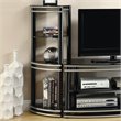 ADD TO YOUR SET: Coaster Corner Media Towers in Black and Silver (Set of 2)