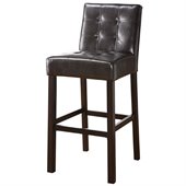 Coaster 29 Inch  Cappuccino Bar Stool in Upholstered Cappuccino Vinyl