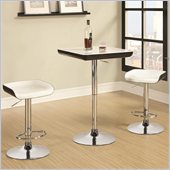 Coaster 3 Piece Adjustable Bar Table and Stool Set