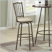 Coaster Slat Back Adjustable Bar Stool