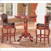 Coaster Harrison 3 Piece Pub Set in Warm Cherry